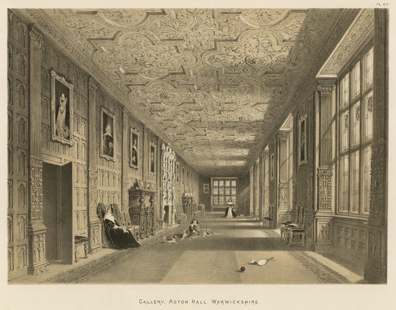 Galeri, Aston Salonu, Warwickshire by Joseph Nash