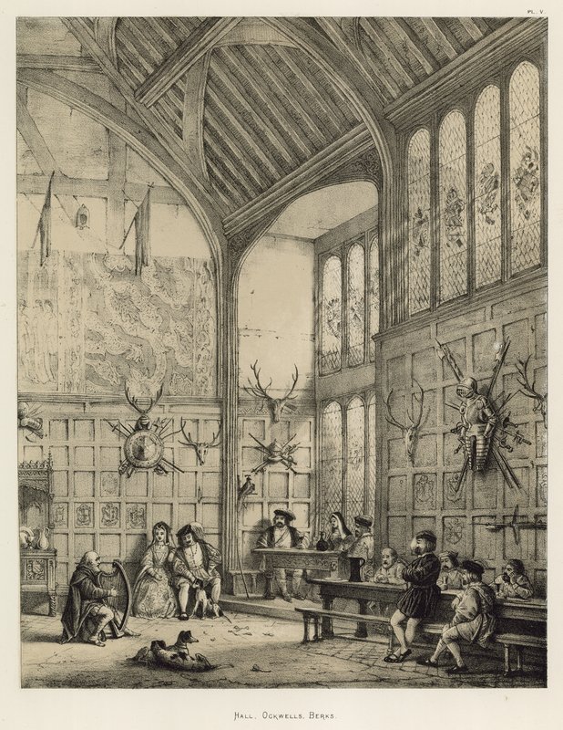 Hall, Ockwells, Berks  by Joseph Nash