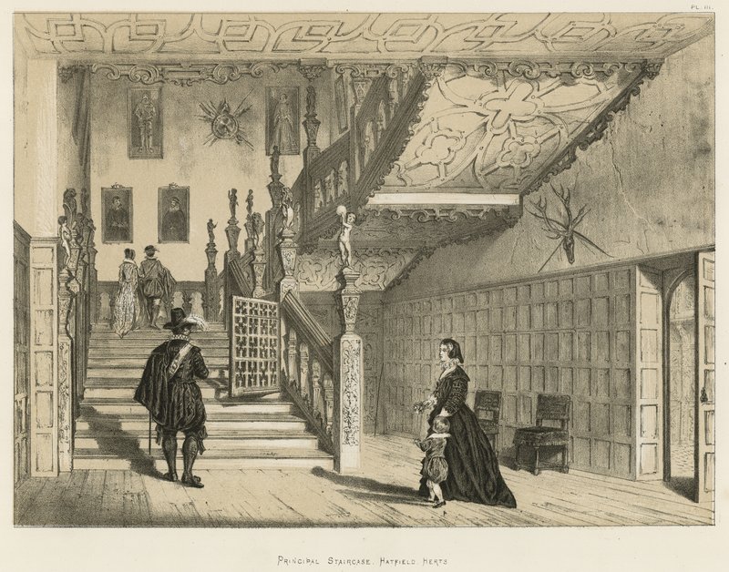Asıl Merdiven, Hatfield, Herts by Joseph Nash