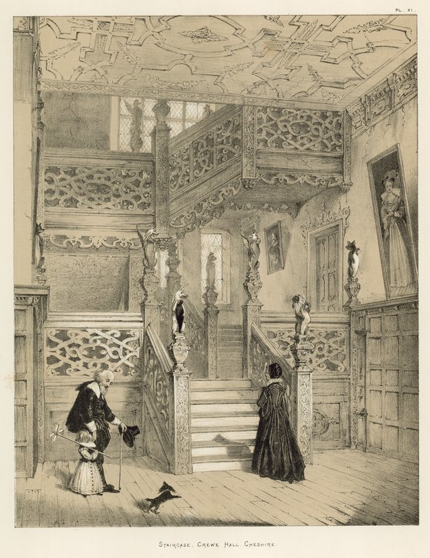 Merdiven, Mürettebat Salonu, Cheshire by Joseph Nash