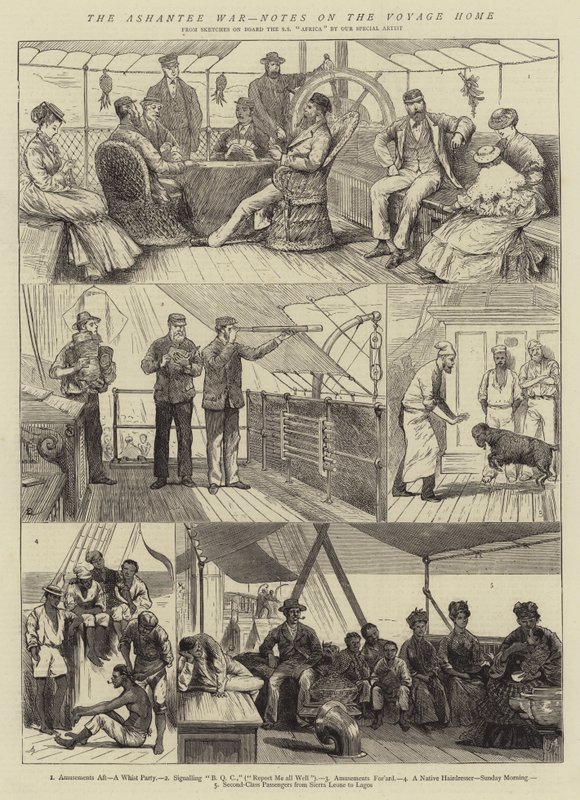 Ashantee Savaşı, Eve Yolculuk Üzerine Notlar by Joseph Nash