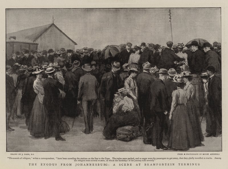 Johannesburg'dan Çıkış, Bramfontein Terminus'ta Bir Sahne by Joseph Nash