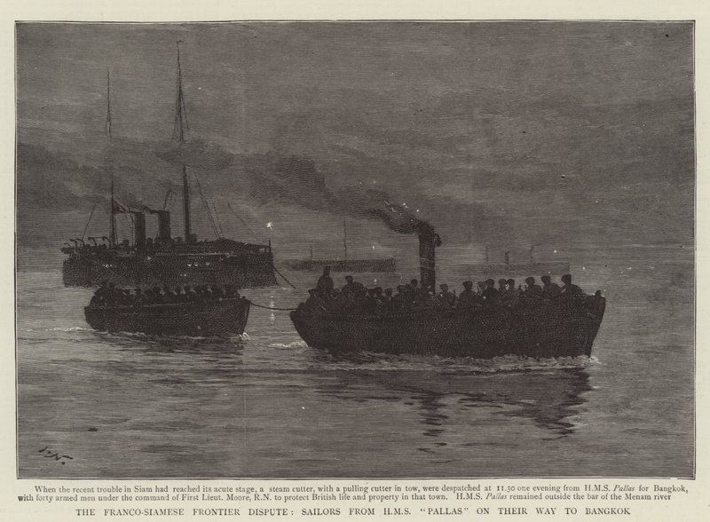 Fransız-Siyam Sınır Anlaşmazlığı, HMS Pallas