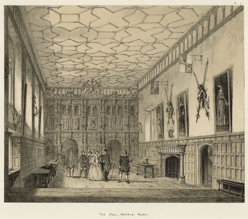 Salon, Knowle, Kent by Joseph Nash