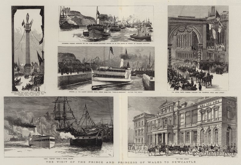 Galler Prensi ve Prensesinin Newcastle Ziyareti by Joseph Nash