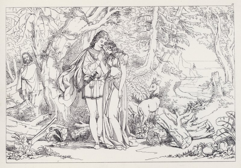 Shakespeares Fırtına, III. Perde, 1. Sahne by Joseph Noel after Paton