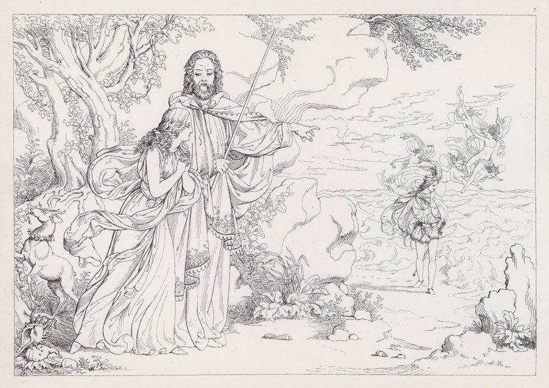 Shakespeares Fırtına, I. Perde, 2. Sahne by Joseph Noel after Paton