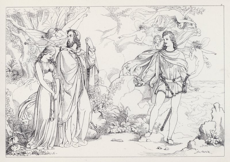 Shakespeares Fırtına, I. Perde, 2. Sahne by Joseph Noel after Paton