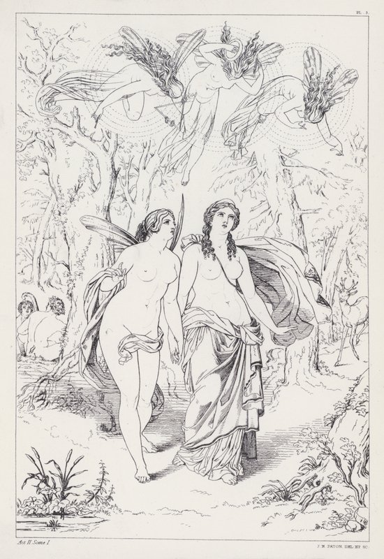 Shelleys Prometheus Bağsız, 2. Perde, 1. Sahne by Joseph Noel after Paton