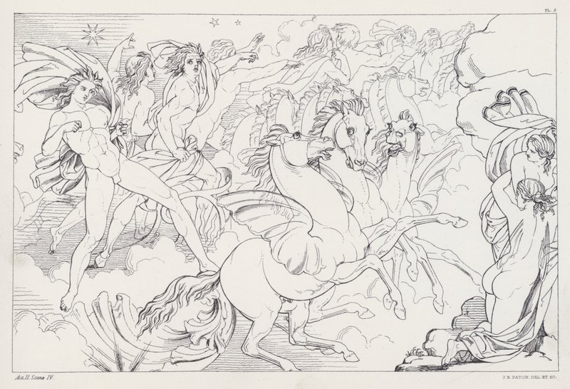 Shelleys Prometheus Bağsız, 2. Perde, 4. Sahne by Joseph Noel after Paton