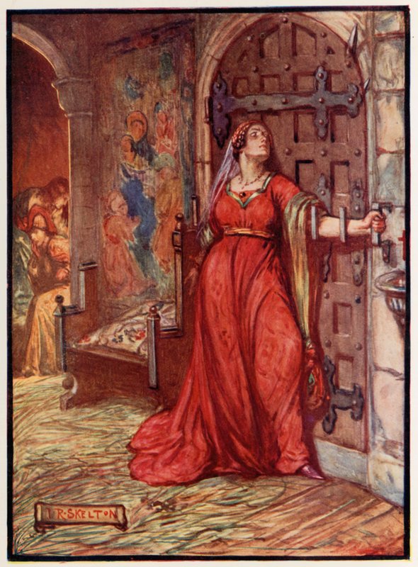 Catherine Douglas kapıyı kilitliyor by Joseph Ratcliffe Skelton