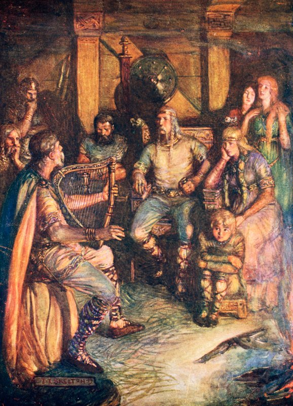 Kahramanların ünlü ölülerinin şarkı söylemesi by Joseph Ratcliffe Skelton