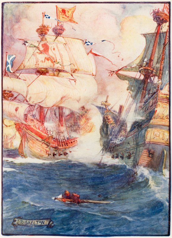 İskoç ve İngilizler arasında deniz savaşı by Joseph Ratcliffe Skelton