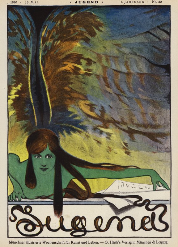 Jugend dergisi için kapak illüstrasyonu by Joseph Rudolf Witzel