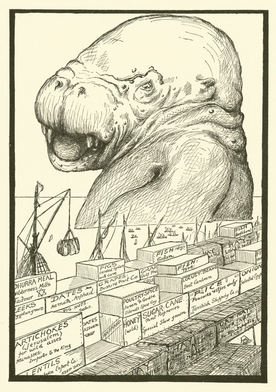 Denizden Çıkan Hayvan (gravür) by Joseph Rudyard (after) Kipling