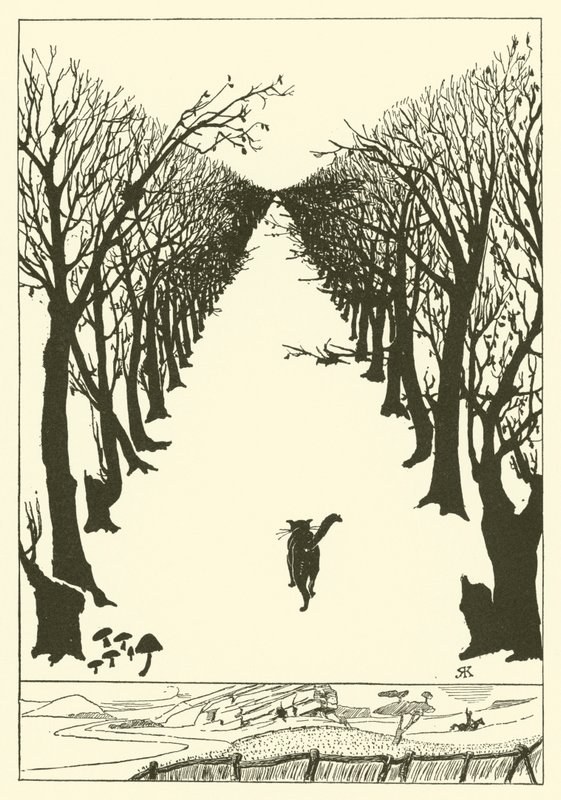 Kendi Kendine Yürüyen Kedi (gravür) by Joseph Rudyard (after) Kipling