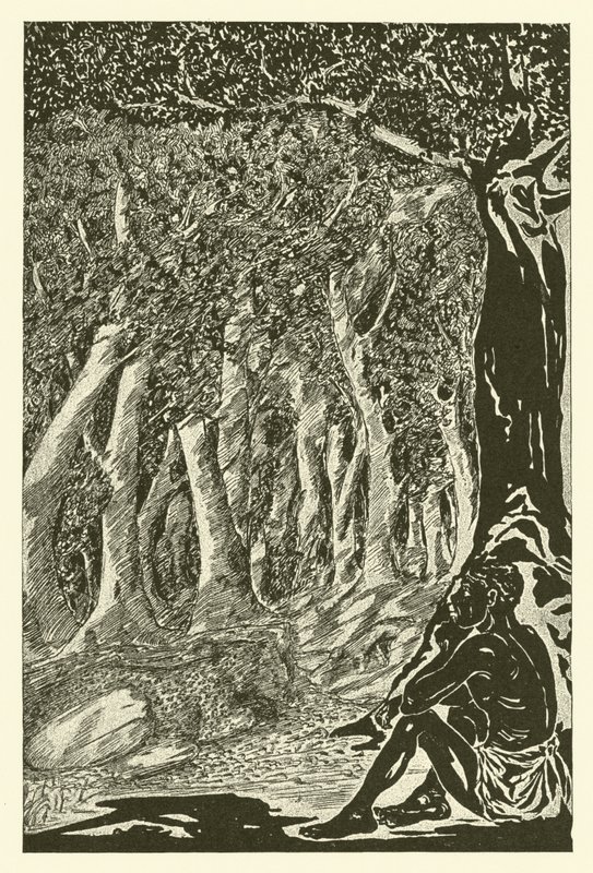 Leopar ve Etiyopyalı (gravür) by Joseph Rudyard (after) Kipling