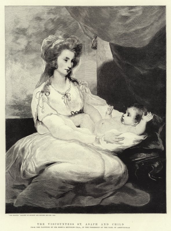 Vikontes Aziz Asaph ve Çocuk by Joshua Reynolds