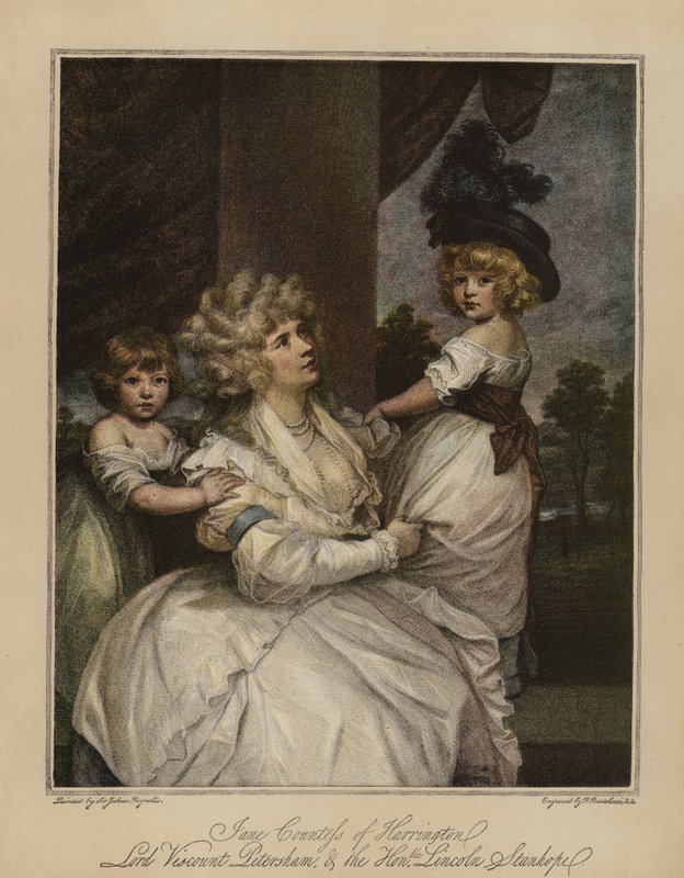 Harrington'lu Jane Kontes, Lord Vikont Petersham ve Saygıdeğer Lincoln Stanhope by Joshua Reynolds
