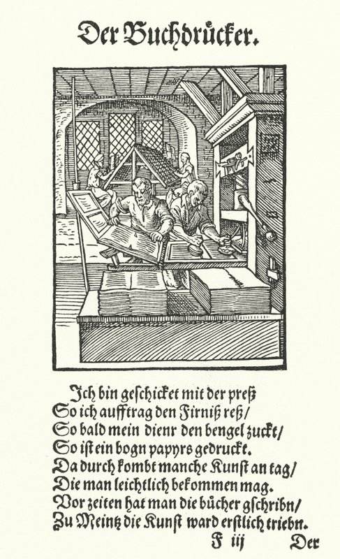Kitap Yazıcısı (gravür) by Jost (after) Amman