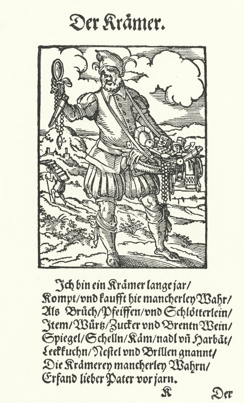 Pedlar (gravür) by Jost (after) Amman