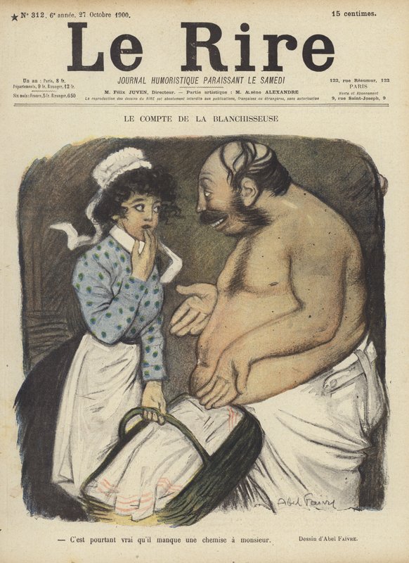Le Rire için İllüstrasyon by Jules Abel Faivre