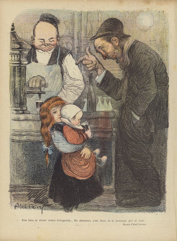 Le Rire için İllüstrasyon by Jules Abel Faivre