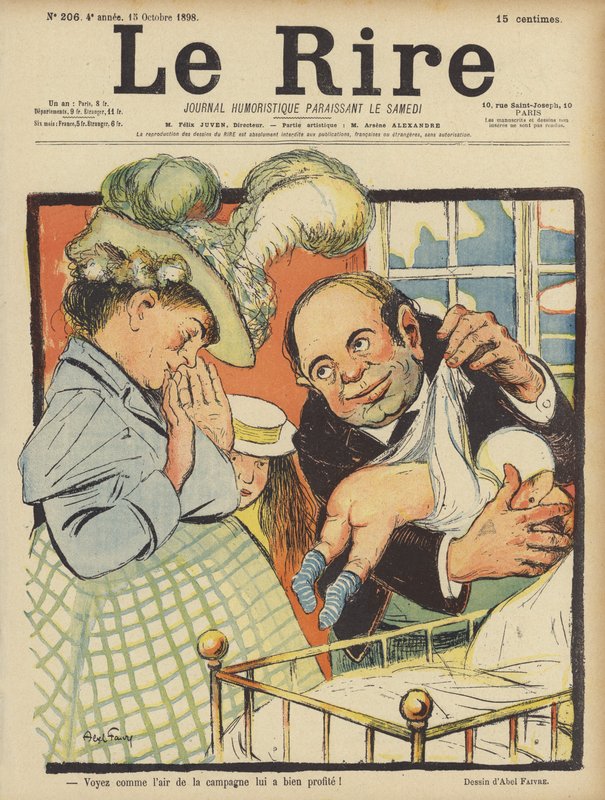 Le Rire için İllüstrasyon by Jules Abel Faivre