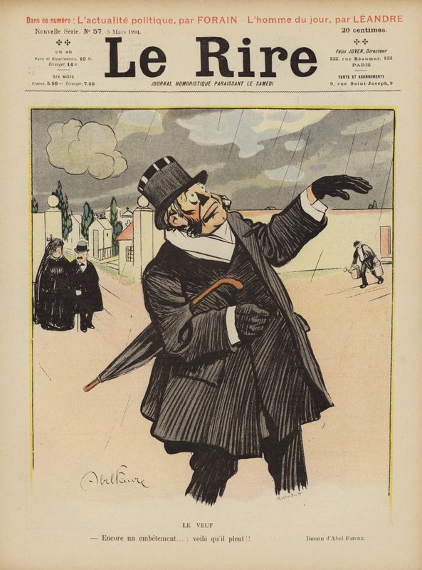 Le Rire için İllüstrasyon by Jules Abel Faivre