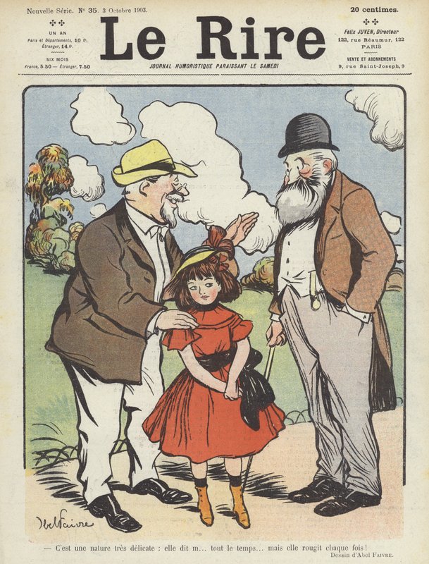Le Rire için İllüstrasyon by Jules Abel Faivre