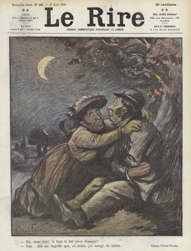 Le Rire için İllüstrasyon by Jules Abel Faivre