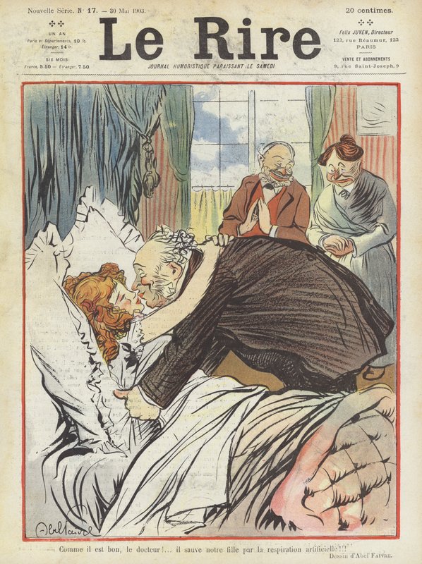 Le Rire için İllüstrasyon by Jules Abel Faivre