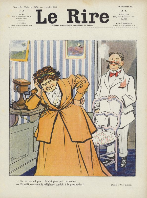 Le Rire için İllüstrasyon by Jules Abel Faivre