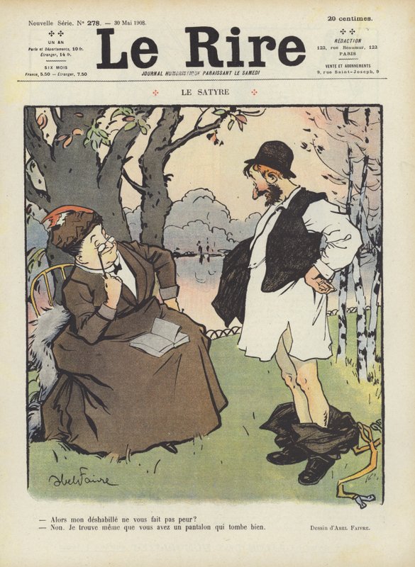 Le Rire için İllüstrasyon by Jules Abel Faivre