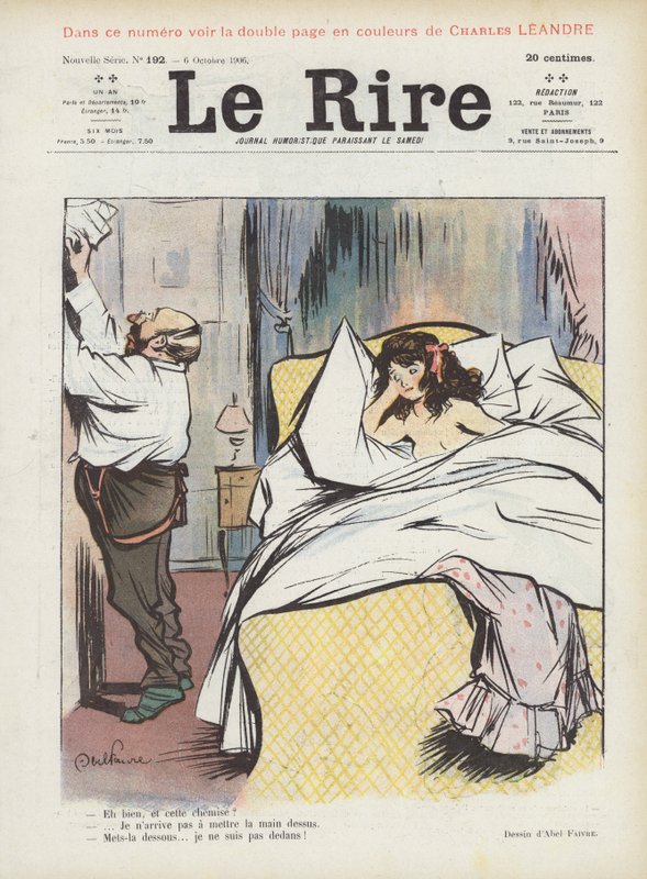 Le Rire için İllüstrasyon by Jules Abel Faivre