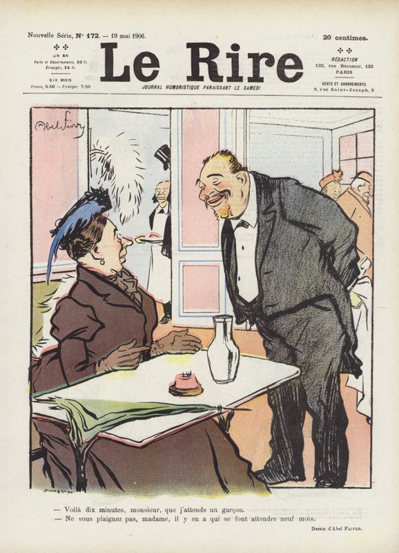 Le Rire için İllüstrasyon by Jules Abel Faivre