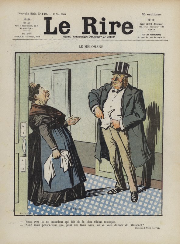Le Rire için İllüstrasyon by Jules Abel Faivre