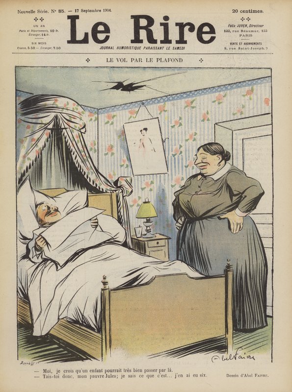 Le Rire için İllüstrasyon by Jules Abel Faivre