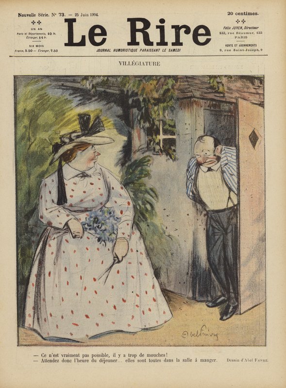 Le Rire için İllüstrasyon by Jules Abel Faivre