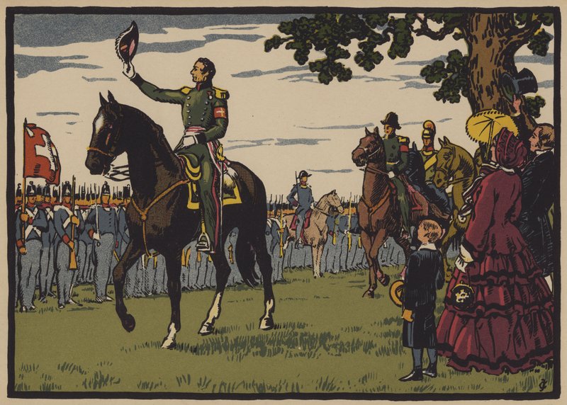 Guillaume Henri Dufour, İsviçreli general ve mühendis (renkli taş) by Jules Courvoisier