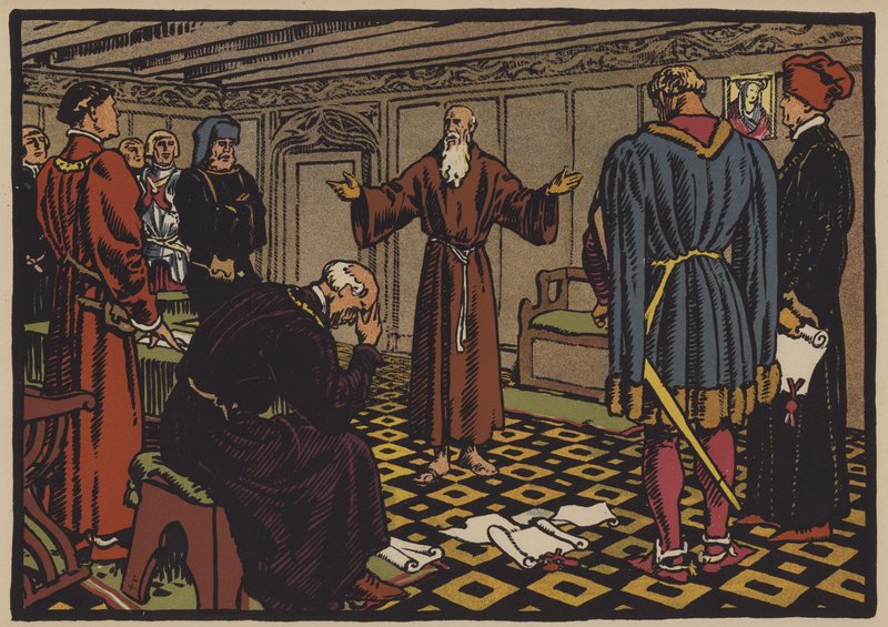 Münzevi Niklaus von Flue ve Stans Antlaşması, 1481 by Jules Courvoisier
