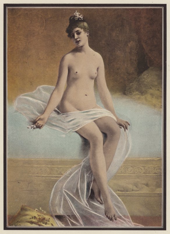 Kırılganlık (renkli lito) by Jules Frederic Ballavoine
