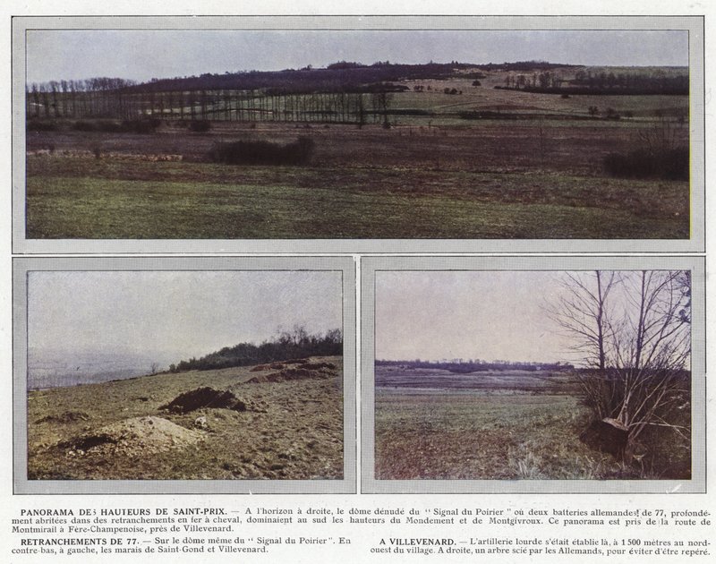Saint-Prix Tepeleri Panoraması, 77 Siperleri, Villevenard