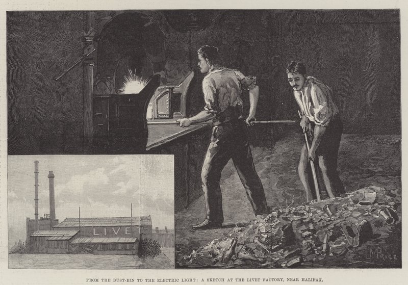 Toz Kutusundan Elektrik Işığına, Halifax yakınlarındaki Livet Fabrikasında Bir Eskiz by Julius Mandes Price