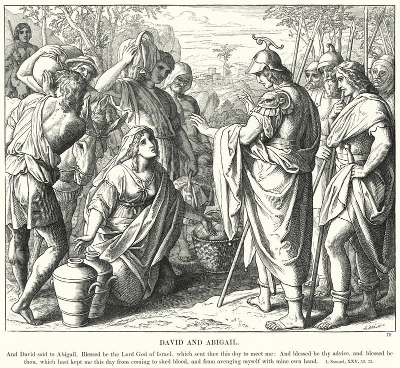 David ve Abigail (gravür) by Julius (after) Schnorr von Carolsfeld