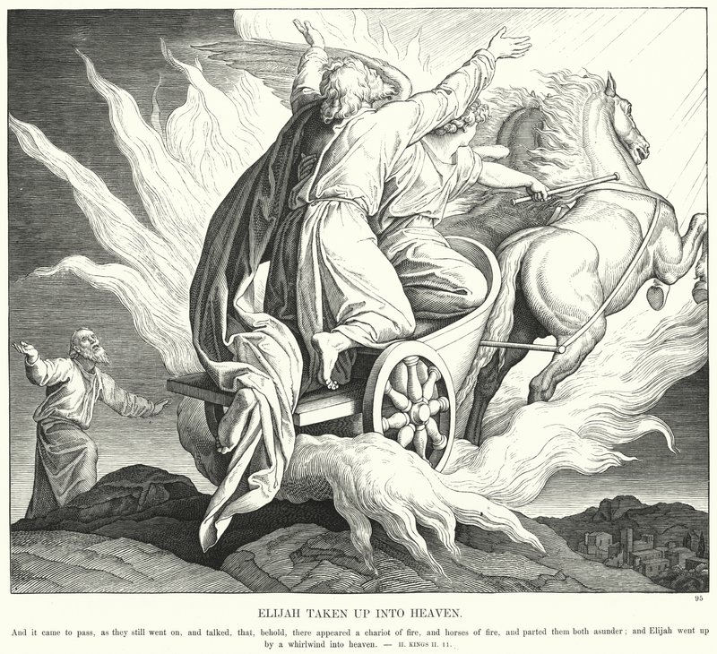 İlyas Cennete Alındı (gravür) by Julius (after) Schnorr von Carolsfeld