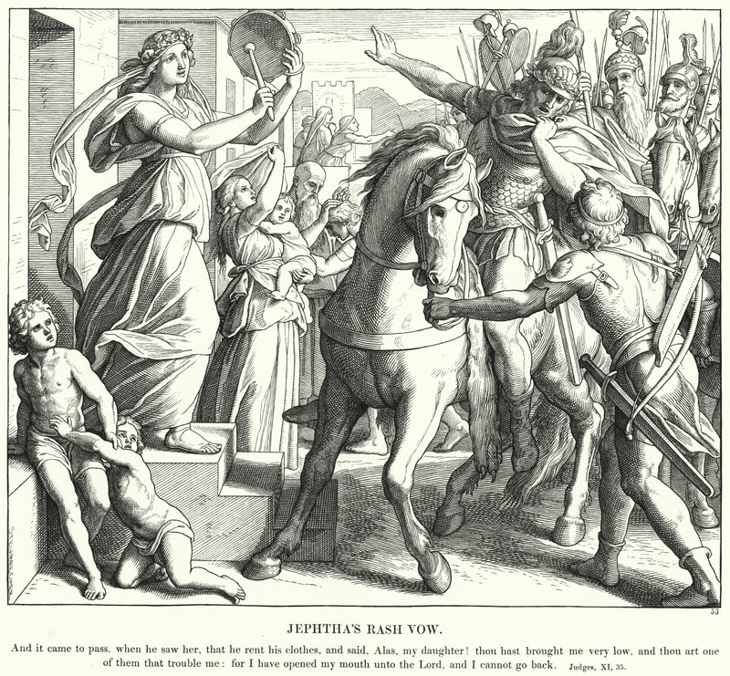 Jephtha'nın Döküntü Yemini (gravür) by Julius (after) Schnorr von Carolsfeld