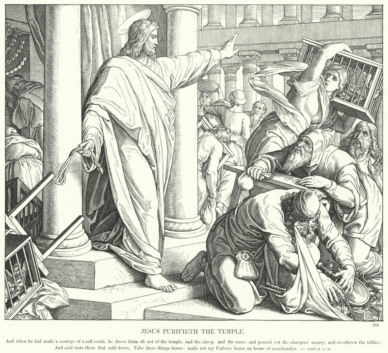 İsa Tapınağı Arındırır (gravür) by Julius (after) Schnorr von Carolsfeld