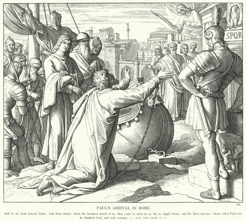 Pavlus'un Roma'ya Gelişi (gravür) by Julius (after) Schnorr von Carolsfeld