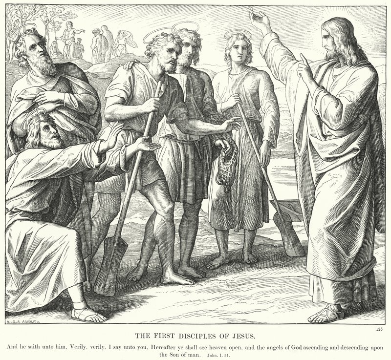 İsa'nın İlk Havarileri (gravür) by Julius (after) Schnorr von Carolsfeld